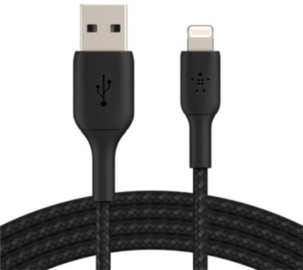 Belkin Boost Charge Lightning To Usb-A Cable Braided 1M Black