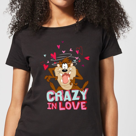 Looney Tunes Crazy In Love Taz Women's T-Shirt - Black - M