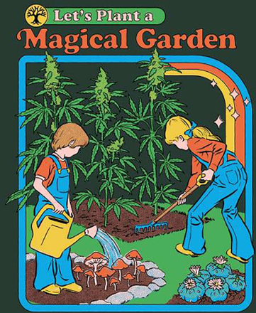 Steven Rhodes Let's Plant A Magical Garden Unisex T-Shirt - Green - S