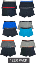 12er Pack TRUE style Herren Boxershorts nachhaltige Retro-Shorts aus Baumwolle Schwarz, Grau, Blau in verschiedenen Packs