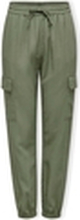 Only Byxor Noos Caro Pull Up Trousers - Oil Green