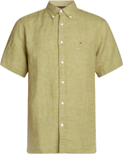 Tommy Hilfiger Regular Linen S/S Shirt Faded Olive