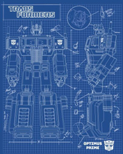Transformers Optimus Prime Schematic Women's T-Shirt - Royal Blue - S - Royal Blue