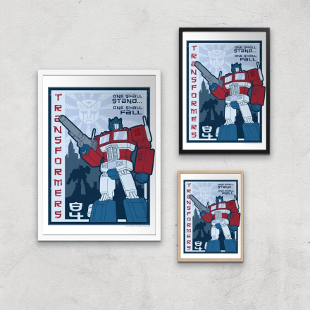 Transformers One Shall Stand Poster Art Print - A3 - White Frame