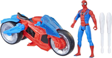 Marvel Spider-Man Spider-Man Web Blast Cycle Kids Playset With Poseable Spider-Man Action Figure Toys Playsets & Action Figures Action Figures Multi/patterned Marvel