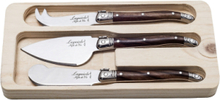 Cheese Knives 3-Pack Home Tableware Cutlery Cheese Knives Brown Laguiole Style De Vie