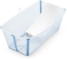 Stokke Flexi Bath Bundle med Värmekänslig Propp (Glacier Blue)