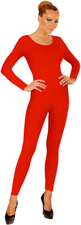 Rød Bodysuit med Lange Ermer - Strl M/L