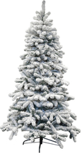 Albero di Natale 210 cm abete innevato con 889 rami e base in metallo
