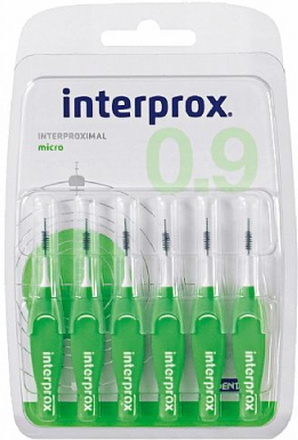 Interprox Mellanrumsborste Grön 0,9 mm 6 st