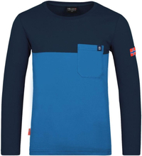 TROLLKIDS Bergen Longsleeve Shirt Kids Navy/Medium Blue