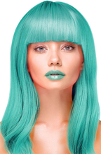 Party Wig Long Straight Turquoise Hair Peruk
