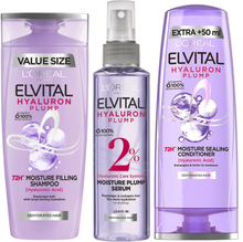 L'Oréal Paris Elvital Trio Leave-in Spray 150ml, Shampoo 400ml & Conditioner 300ml
