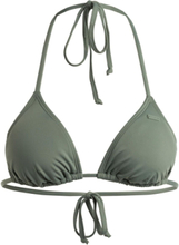 Sd Beach Classics Mod Tiki Tri Swimwear Bikinis Bikini Tops Triangle Bikinitops Green Roxy