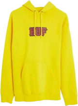 HUF Amazing Herren Kapuzen-Hoodie Baumwoll-Pullover mit Logo-Schriftzug auf der Front PF00457 Gelb