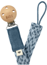 BIBS dummy-kæde Petrol /Baby Blue