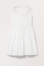Mini Babydoll Poplin Dress - White