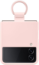 Samsung Galaxy Z Flip4 Silicone Cover With Ring Pink