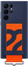 Samsung Silicone Cover With Strap Galaxy S22 Ultra Navy