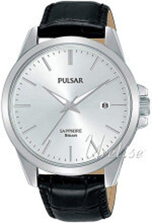 Pulsar PS9643X1 Silverfärgad/Läder Ø45 mm