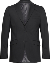 Technical Stretch Blazer - Combi Su Suits & Blazers Blazers Single Breasted Blazers Black Lindbergh Black