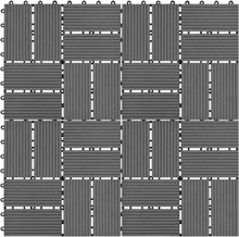 vidaXL Terrassebord 11 stk WPC 30x30 cm 1 kvm grå