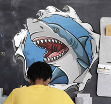 Muurstickers Grote haai 3D