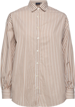 Daphne Organic Cotton Poplin Shirt Langermet Skjorte Beige Lexington Clothing*Betinget Tilbud