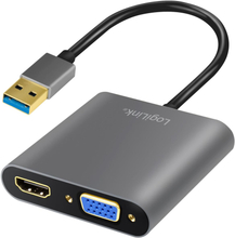 LogiLink: USB-A 3.0 -> HDMI-Hona + VGA-Hona Adapter