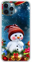 Merry Christmas Soft TPU IMD Fleksibelt beskyttelsescover i sødt mønster til iPhone 13 Pro