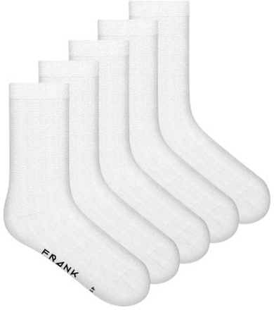 Frank Dandy 5P Bamboo Solid Crew Socks Weiß Gr 41/46