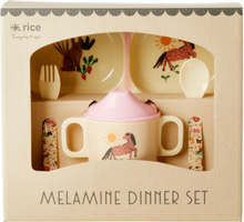 Rice - Melamine Baby Dinner Set in Gift Box Pink