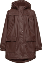 Rainwear Jacket Long Outerwear Rainwear Jackets Brun Müsli By Green Cotton*Betinget Tilbud
