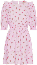 Lys rosa blomst amerikanske drømmer patricia bomull kort kjole Klær