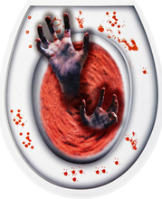 Röd Zombie Portal – Klistermärke till Toaletten