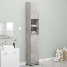Badeværelsesskab 32x25,5x190 cm spånplade betongrå