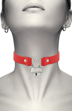 Coquette Hand Crafted Choker Keys Heart Red