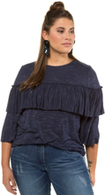 Große Größen Shirt Damen (Größe 46 48, tiefblau) | Studio Untold Langarmshirts Viskose/Polyester/Elasthan