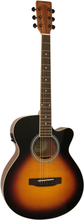 Santana ST-100EQCW HG SL SB v2 Mini Jumbo western-gitarr sunburst