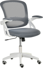 Sedia da ufficio ergonomica con schienale a rete e seduta imbottita grigio