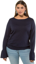 Große Größen Pullover Damen (Größe 54 56, tiefblau) | Studio Untold Rundhalspullover Baumwolle/Viskose