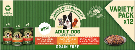 James Wellbeloved Adult Grain Free Mixpaket - 12 x 400 g