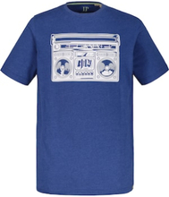 Große Größen T-Shirt Herren (Größe 4XL, blau-melange) | JP1880 Shirts Baumwolle