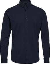 Hudson Stretch Shirt L/S Tops Shirts Casual Blue Clean Cut Copenhagen