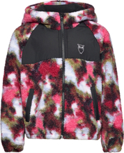 Teddy Zip Jacket W. Hood - Grs/Vega Outerwear Fleece Outerwear Fleece Jackets Multi/patterned Knowledge Cotton Apparel