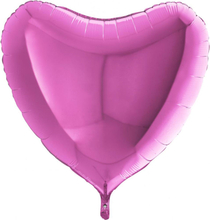 Hjärtballong Folie Rosa