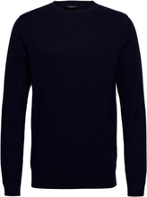 Slhberg Crew Neck Noos Tops Knitwear Round Necks Navy Selected Homme