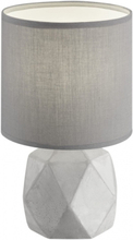 Reality tafellamp Pike 28 cm beton/textiel 1 kg grijs/titanium
