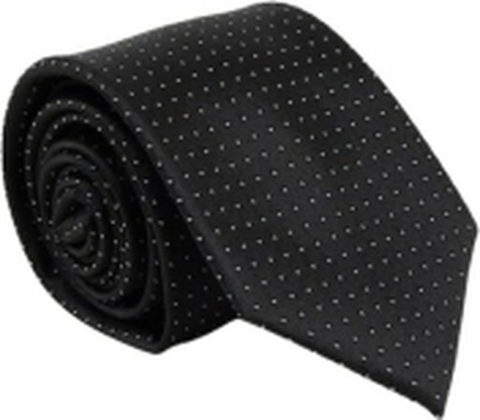 Black Manzini Silk Tie 100% 7,6 cm tilbehør