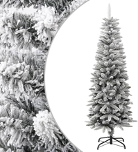 vidaXL Albero Natale Artificiale Sottile Neve Floccata 150cm PVC e PE
